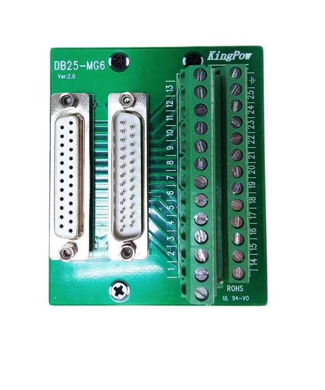 Alt view image 4 of 5 - Twinklebay DB25 Connector to Wiring Terminal Db25 Breakout Board Solder-Free (Ma