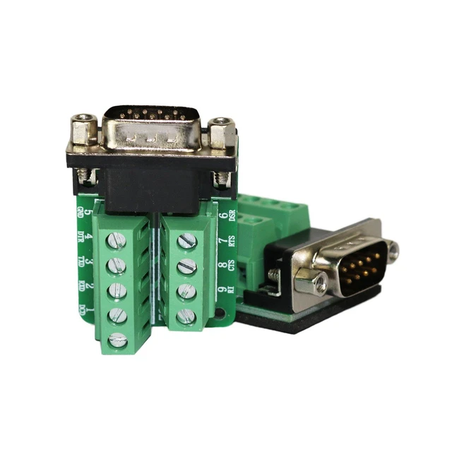 Alt view image 2 of 6 - DB9 Breakout Connector Male, RS232 Serial 9 Pin Connector Db9 Terminal (Pack of