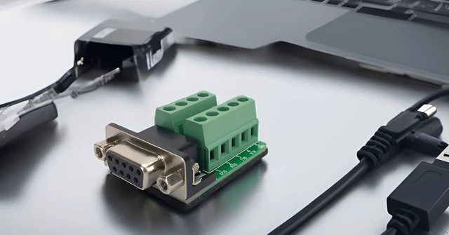 Alt view image 5 of 5 - DB9 Connector to Wiring Terminal RS232 Serial Port Breakout Board Solder-Free (F