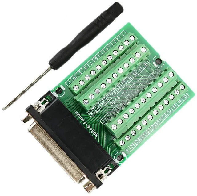 Main image of DB44 Female Connector to Terminal Block, D Sub HDB44 Breakout Board Signal Modul