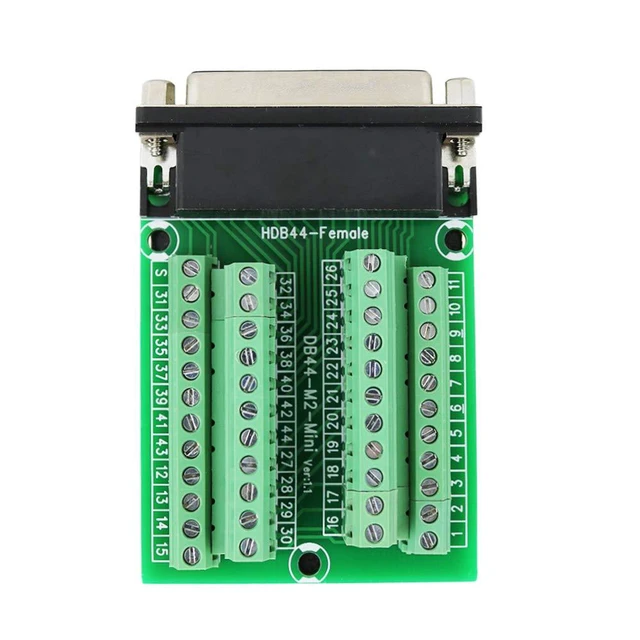 Alt view image 2 of 4 - DB44 Female Connector to Terminal Block, D Sub HDB44 Breakout Board Signal Modul