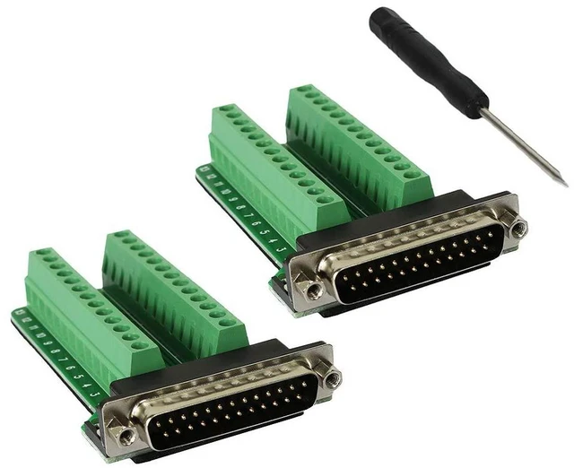 Main image of TwinkleBay DB25 Breakout Connector D-sub Breakout 25 Pin Connector Male with Nut