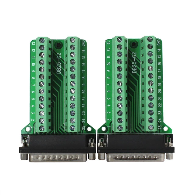 Alt view image 2 of 5 - TwinkleBay DB25 Breakout Connector D-sub Breakout 25 Pin Connector Male with Nut