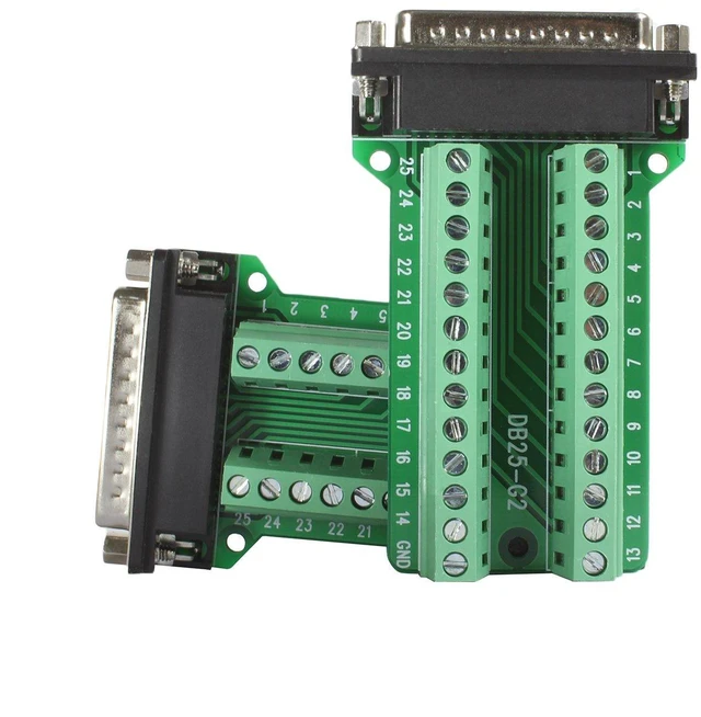 Alt view image 3 of 5 - TwinkleBay DB25 Breakout Connector D-sub Breakout 25 Pin Connector Male with Nut