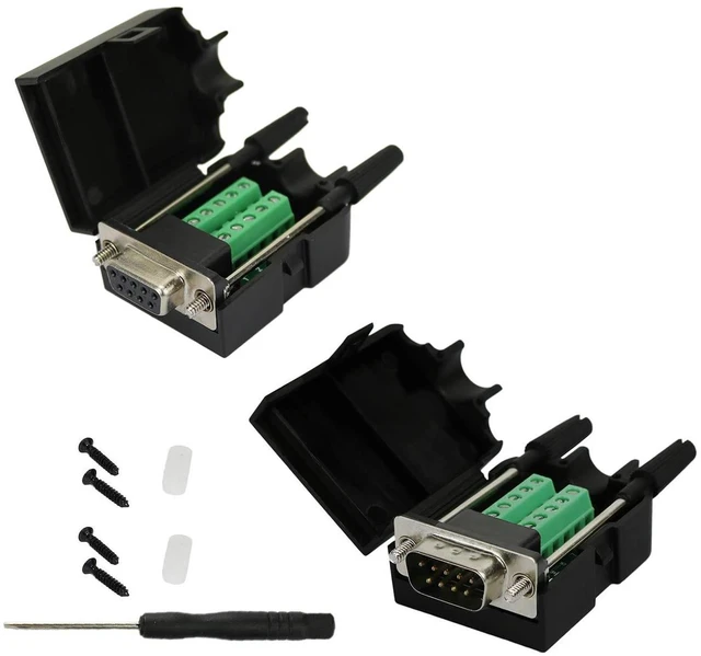 Main image of Twinklebay DB9 Connector to Wiring Terminal RS232 Serial Port Breakout Board Sol