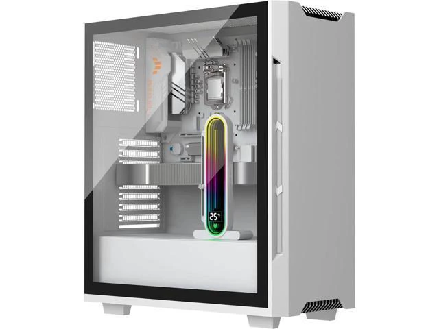 Alt view image 4 of 7 - Graphics Card Support Bracket, Height Adjustable RGB GPU Stand with Temperature
