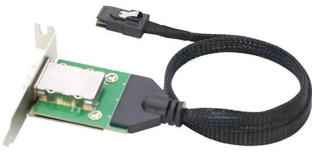Alt view image 4 of 4 - Mini SAS HD SFF-8087 to SFF-8088 Internal External Converter Cable, 28AWG Copper