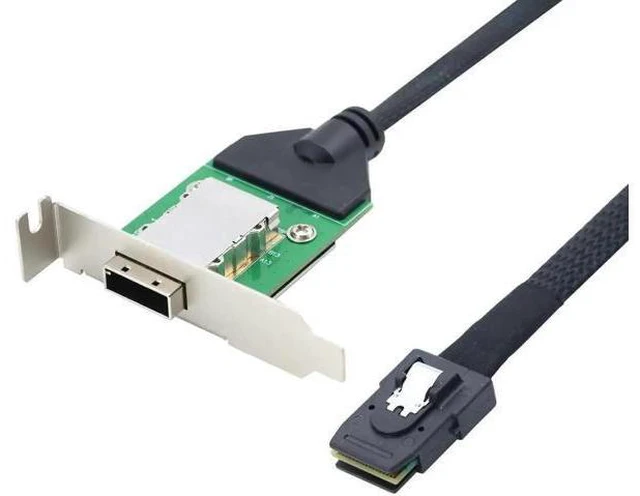 Alt view image 3 of 4 - Mini SAS HD SFF-8087 to SFF-8088 Internal External Converter Cable, 28AWG Copper