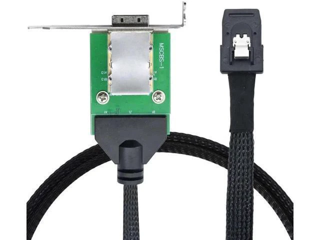 Alt view image 6 of 6 - Mini SAS HD SFF-8087 to SFF-8088 Internal External Converter Cable, 28AWG Copper