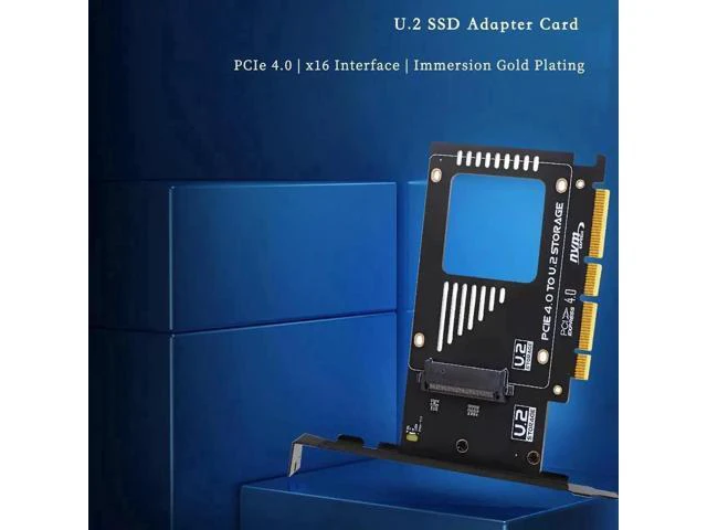 Alt view image 5 of 5 - PCIe X4 x16 to U.2 NVMe Adapter Card 32Gbps/64Gbps High Speed Expansion Support