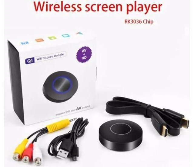 Alt view image 5 of 6 - WiFi Display Dongle Receiver Black 1080P HD TV Stick Airplay Media Streamer Adap