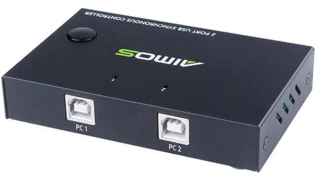 Alt view image 3 of 5 - 2 Ports USB 2.0 KVM Switcher Splitter Box for 2 PC Sharing Printer Keyboard Mous