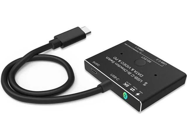 Alt view image 4 of 6 - 1x2/2x1 USB C KVM two-way Switch USB 3.1 splitter data video switcher 8K @ 30Hz