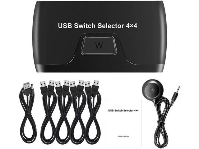 Alt view image 5 of 6 - 4x1 Multiviewer 4 In 4 Out Kvm Switch Computer Sharing Converter Quad Screen Rea