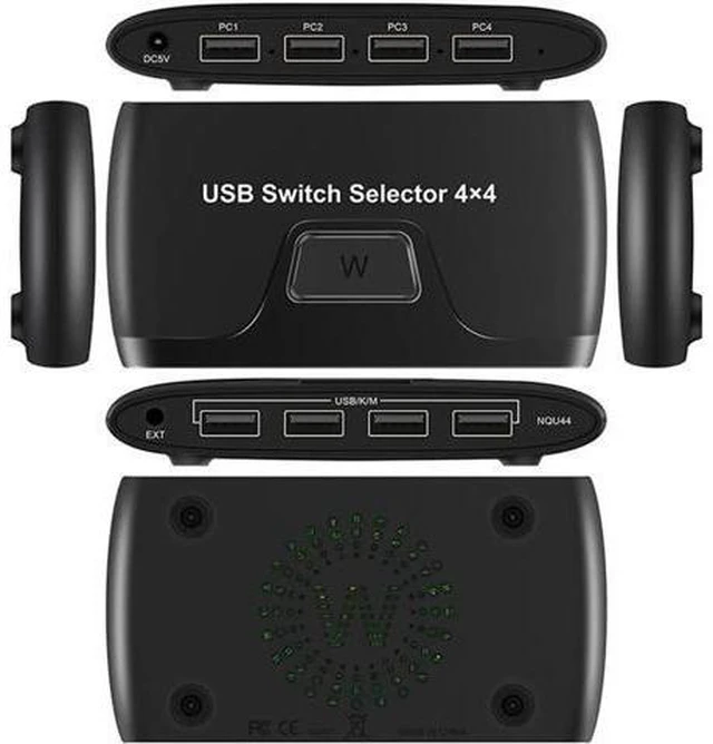 Main image of 4x1 Multiviewer 4 In 4 Out Kvm Switch Computer Sharing Converter Quad Screen Rea