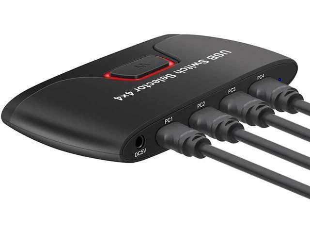 Alt view image 6 of 6 - 4x1 Multiviewer 4 In 4 Out Kvm Switch Computer Sharing Converter Quad Screen Rea