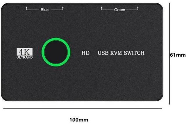 Alt view image 4 of 6 - Switcher Keyboard Mouse Printer KVM Shared Controller Plug and Play USB KVM Sele