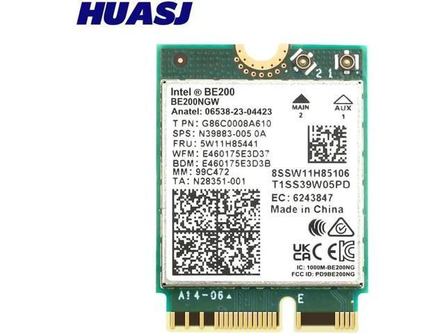 Alt view image 4 of 5 - New Wi-Fi 7 BT 5.4 Intel BE200 WIFI Card BE200NGW 2.4/5/ 6 GHz 5.8 Gbps For Wind