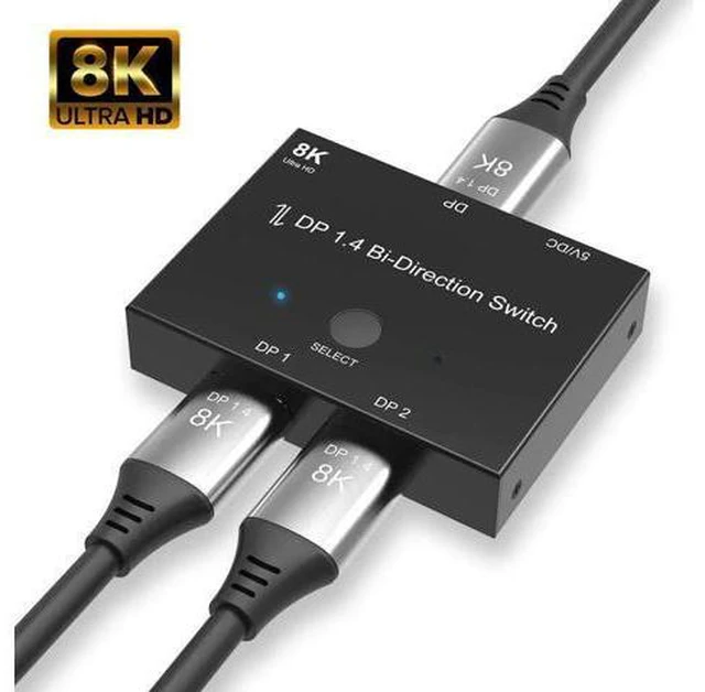 Main image of 1.4 Bi-Direction Switch Splitter 1X2 or 2x1 DP 1.4 KVM 8K@30Hz 4K@144Hz for Mult