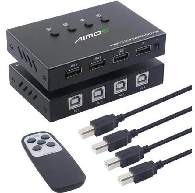 Main image of USB2.0 KVM Switch Splitter Box 4 in 4 out 4 PCs Sharing 4 USB Devices 2.0 Switch