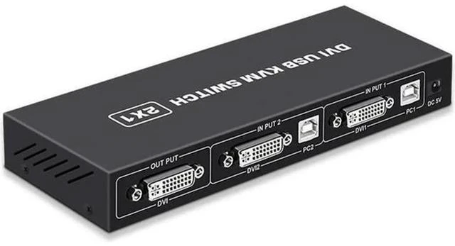 Alt view image 7 of 7 - KVM Switch,KVM Switch 2 in 1 Out for 2 Computers Share Keyboard Mouse and USB 2.