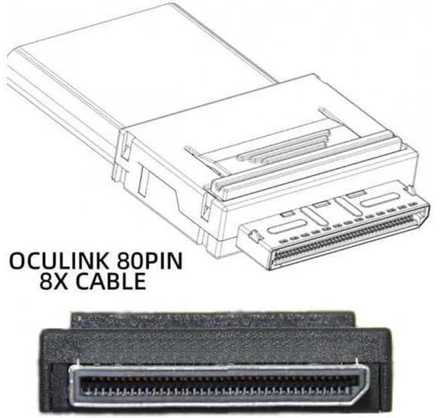 Alt view image 5 of 7 - SF-053 OCuLink PCIe PCI-Express SFF-8611 8x 8-Lane to Dual SFF-8639 U.2 4x SSD D