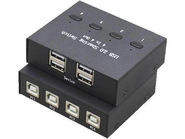 Alt view image 2 of 6 - USB Switch For Xiaomi Mi Box Keyboard Mouse Printer Monitor 4 PCs Sharing 4 Devi