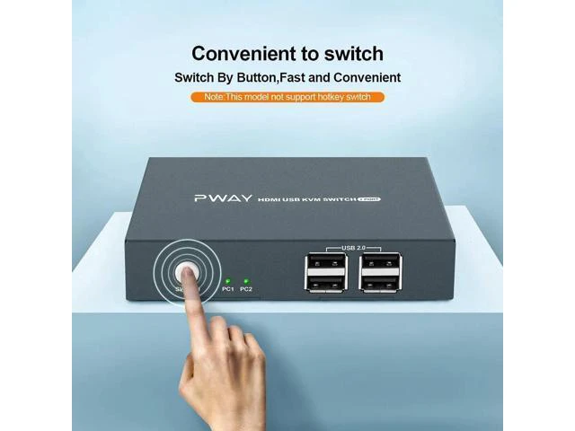 Alt view image 3 of 6 - Switch USB1.1 for PC Laptop 2 Computers Sharing 2 USB Devices Peripheral Switche