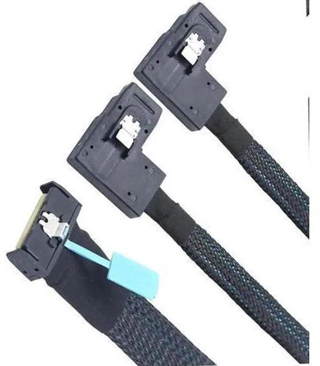 Main image of PCIE Gen5 MCIO 8X 8i to Dual Mini SAS SFF-8087 Right Angle Server Adapter Cable