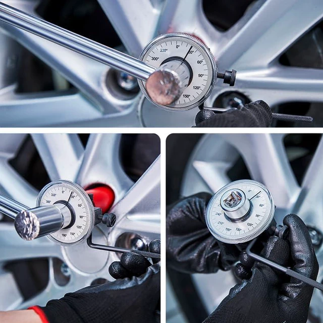 Alt view image 4 of 6 - 1/2 Inch Torque Wrench Angle Gauge Tool, 360° Adjustable 1/2"" Drive Torque mete