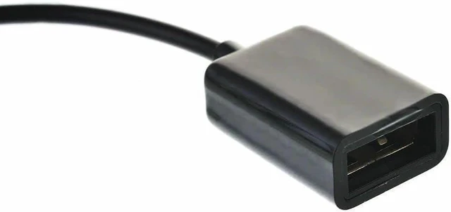Alt view image 4 of 7 - 3.5mm Male AUX Audio Plug to USB Female Adapter OTG Cable Black 15CM for Devices