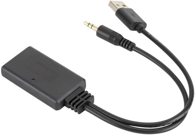 Alt view image 3 of 5 - Bluetooth Audio Adapter Auto Aux 3.5mm Car USB Receiver Cable for Speaker Music