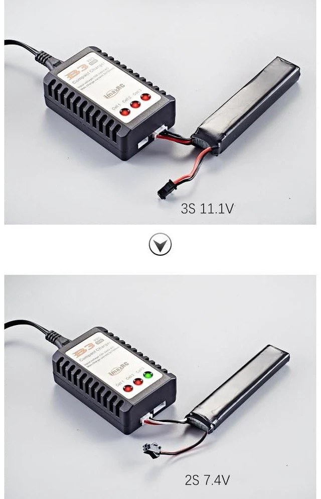 Alt view image 6 of 7 - B3 RC LiPo 2S-3S Battery Balancer Charger 7.4V-11.1V RC Pro Compact Charger B3AC