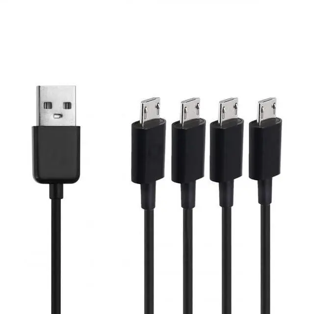 Alt view image 2 of 6 - Micro USB Splitter Cable, 4-in-1 Multi Micro USB Cable Charging Cord, USB to Mic