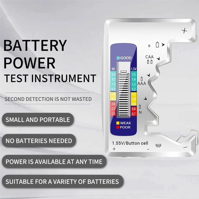 Alt view image 2 of 7 - Digital Battery Tester, LCD Display Digital Checker, Universal Battery Tester Vo