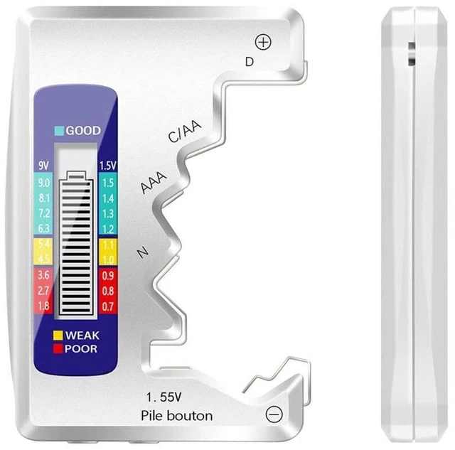 Alt view image 6 of 7 - Digital Battery Tester, LCD Display Digital Checker, Universal Battery Tester Vo