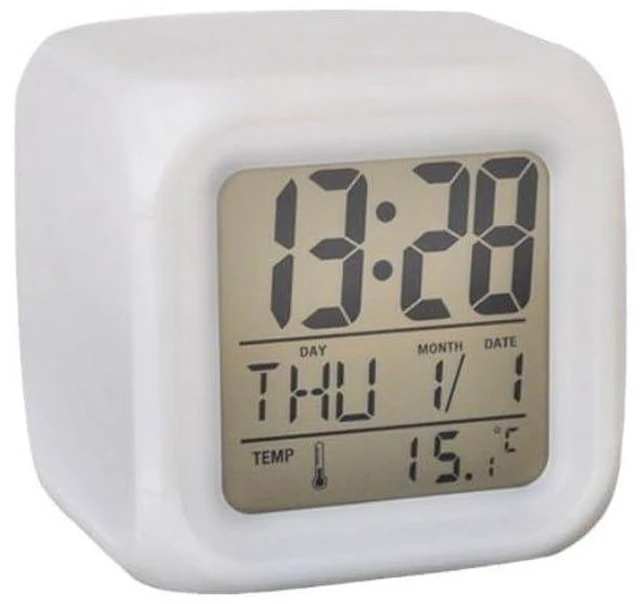 Main image of Digital LED Color Change Alarm Clock, Multi-Functional Calendar Temperature Disp
