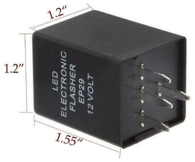 Alt view image 4 of 5 - LED Electronic Flasher Relay 12 Volt 4Pin Turn Signal Bulbs Hyper Flash EP29