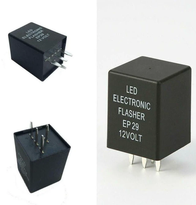 Alt view image 5 of 5 - LED Electronic Flasher Relay 12 Volt 4Pin Turn Signal Bulbs Hyper Flash EP29