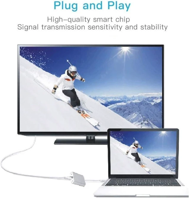 Alt view image 5 of 6 - USB C to VGA Adapter for Monitor 1080P, VGA to USB C Adapter Cable for Surface p