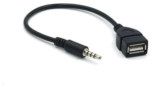 Main image of 3.5mm AUX Audio Plug to USB A Female Car Audio Adapter Cable Converter for Car S