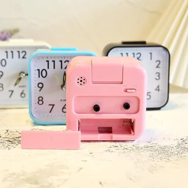 Alt view image 5 of 5 - Analog Alarm Clock, Silent Non Ticking Small Clock, Travel Alarm Clock with Snoo