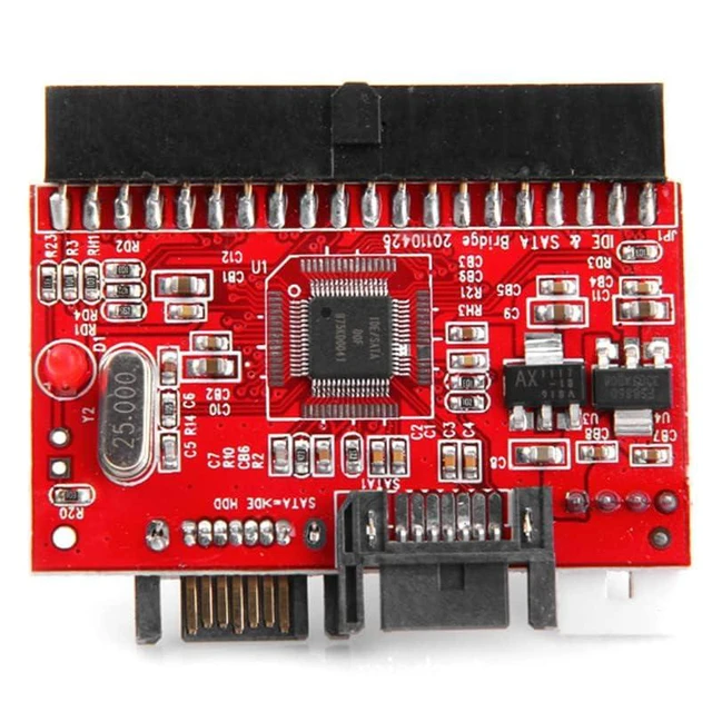 Alt view image 3 of 7 - IDE to SATA Converter, SATA to IDE Adapter Converter Chip Cable Connector 2 in 1