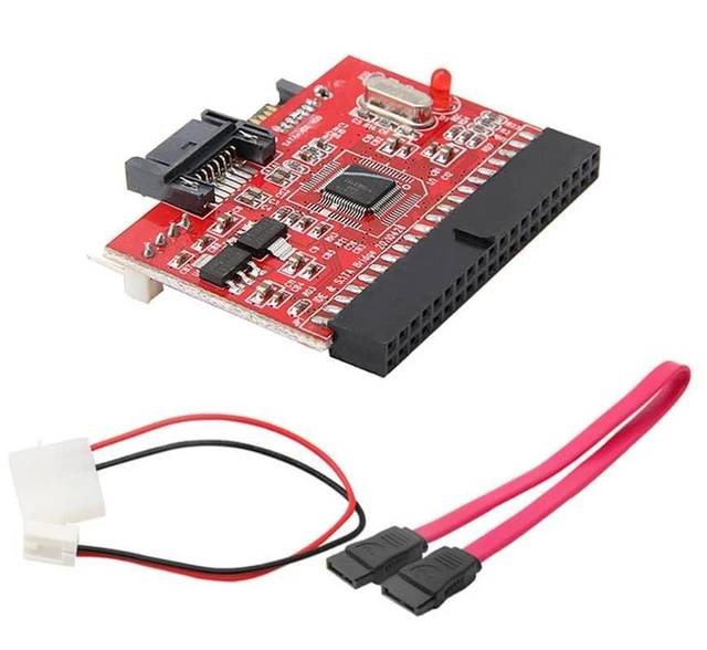 Alt view image 7 of 7 - IDE to SATA Converter, SATA to IDE Adapter Converter Chip Cable Connector 2 in 1
