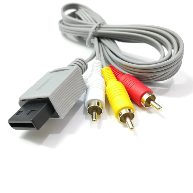 Alt view image 5 of 6 - AV Cable for Wii Wii U, Audio Video AV Cable Cord for Wii and Wii U, 1.8M/6FT, C