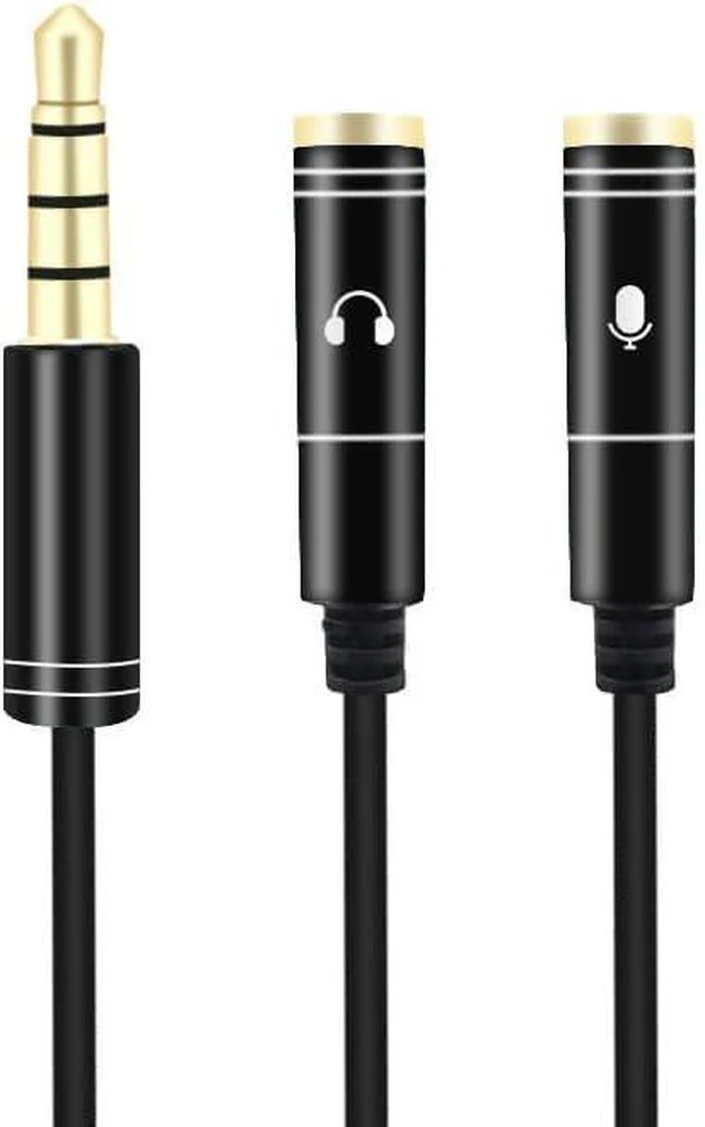 Main image of Audio Splitter Cable Y Adapter Micro Headset 3.5mm Male to 2 Female for Headphon