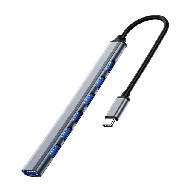 Alt view image 2 of 4 - USB C Hub 3.0 with 7 Ports, Aluminium USB C to USB Hub 3.0 USB Splitter for Mac