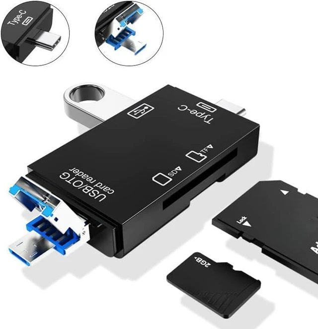 Alt view image 2 of 7 - Card Reader Memory Card Reader Micro SD Card Reader USB 2.0 SD Card Reader with