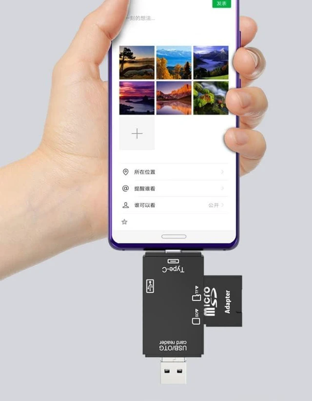 Alt view image 4 of 7 - Card Reader Memory Card Reader Micro SD Card Reader USB 2.0 SD Card Reader with