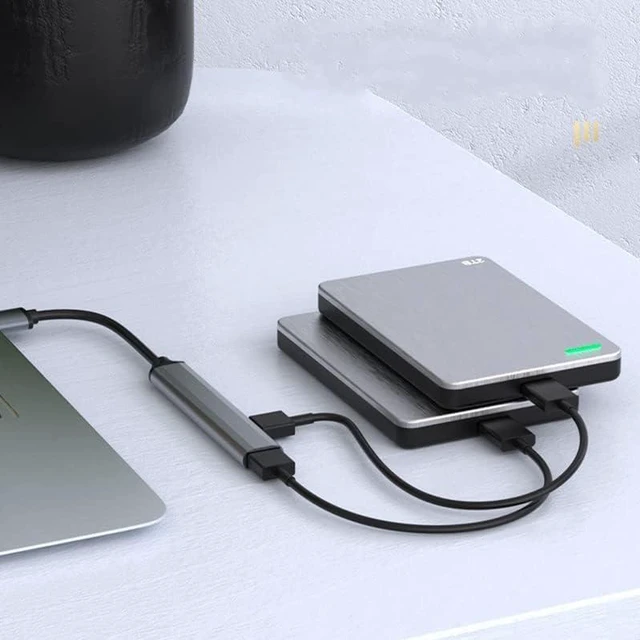 Alt view image 4 of 6 - Hub USB C 3.0 to USB Adapter, 4 Port USB Hub with 1*USB 3.0 and 3*USB 2.0, Type-